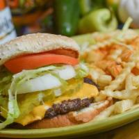 1/4 Lb Cheeseburger W/Fries · 