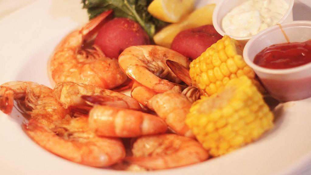 Peel & Eat Jumbo Shrimp (1/2 Lb) · Served on ice or hot and spicy 1/2 Lb.