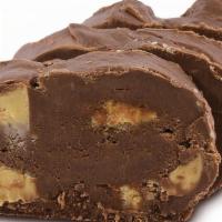 Chocolate Peanut Butter Fudge (1/2 Lb), Item 4338 · The perfect couple creamy chocolate and fresh peanut butter fudge.