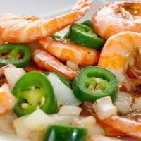 Salt And Pepper Shrimp · Jumbo shrimp with shell sautéed with jalapeno, garlic, onion, salt and pepper. Spicy.
