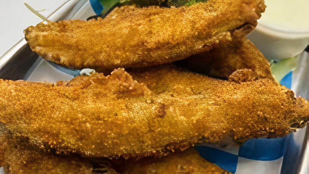 Abc Fried Pickles · Pickle Spears Fried With A Panko Breading, Served With A Housemade Jalapeno Ranch Dipping Sauce