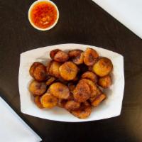 Plantain · 3  plantains cut and fries served with pepper sauce
