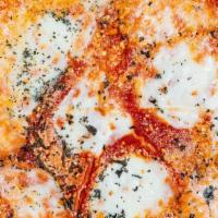 Margherita Pizza  · San Marzano, basil, extra virgin olive oil, Parmesan, mozzarella.