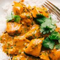 Curry Chicken (Small) · Our delicious slow cooked curry chicken, infused with various herbs & spices, served with yo...