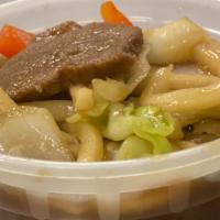 Udon Beef  Noodles Soup · Beef  with veges
32 OZ Bowl