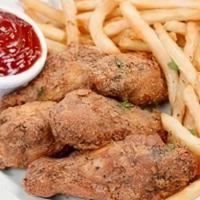 Kids Wing Basket · 3 chicken wings and French fries