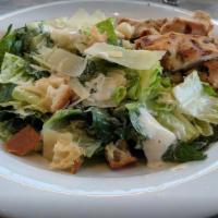 Grilled Chicken Caesar Salad · Romaine, rustic croutons, parmesan, cherry tomatoes
