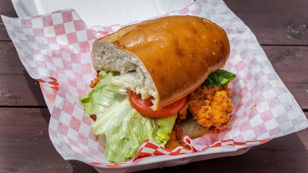 Po Boys · Fried shrimp, spicy or mild fried chicken served with lettuce, tomato and remoulade sauce!
