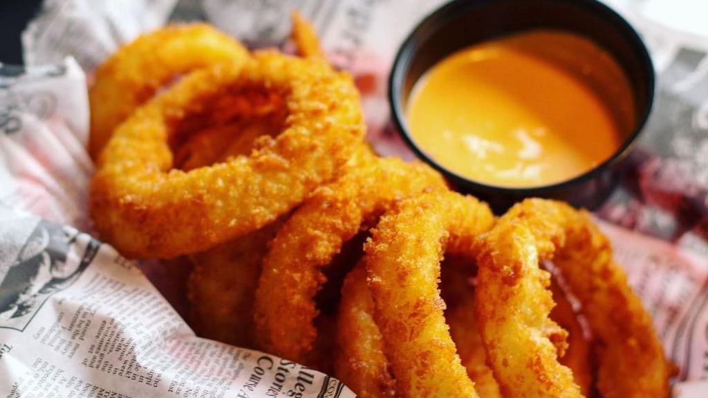 Onion Rings · Served with boom boom sauce
