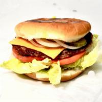 Cheeseburger · 1/4 lb grilled beef patty, homestyle dressing, homestyle BBQ sauce with tomato, fresh lettuc...