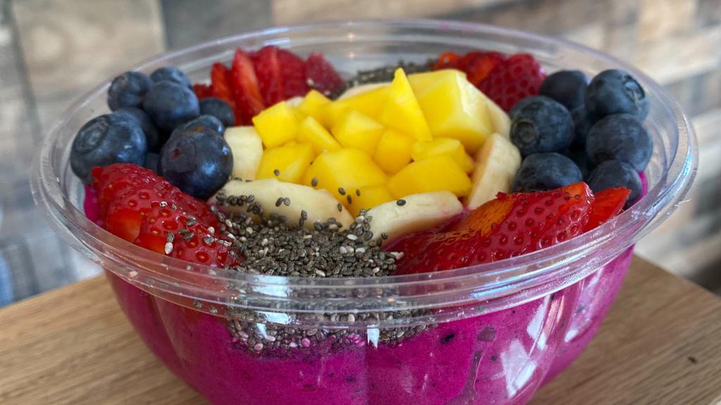 Create Your Own Bowl · acai guarana or pitaya blended with banana, strawberry and milk of choice, pick 5 toppings of your choice.