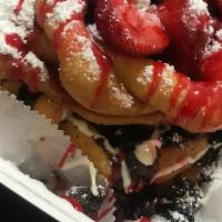Double Stack Funnel Cake · Classic Funnel cakes stacked on top of each other.