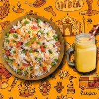 Peshawari Veggie Biryani & Fresh Yogurt Mango Smoothie · Our long grain basmati rice cooked spices fresh vegetables in our special biryani masala gra...