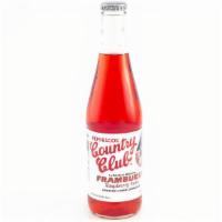 Country Club Soda · Raspberry flavor.