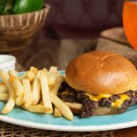 Cheese Burger Fries & Drink (Kids Meal)) · Comes with one junior fries and drink.