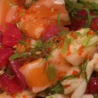 Seafood Salad · Assortment of seafood with house special dressing and tobiko.
