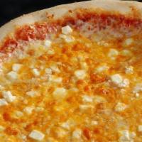 Five Cheese Slice · A cheese lover's dream... a savory blend of cheddar, Romano, feta, provolone and mozzarella.