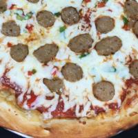 Sausage & Pepper Slice · An Italian comfort food classic with sliced Italian sausage links with red and green bell pe...