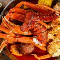 Combo #3  · Lobster tail one tail, snow crab leg two clusters, half pound shrimp headless, two corn, two...