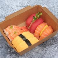 Traditional Nigiri Combo · ebi, salmon, tuna, unagi - 2pcs each