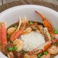 Seafood Gumbo · Shrimp, Crab, Sausage w/ White rice