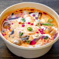 Tom Kha Gai · chicken, coconut milk, mushroom, galangal, scallion