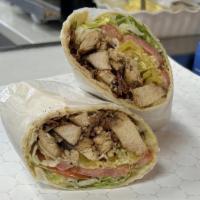 Southern Wrap · Grilled Chicken, Pepper Jack Cheese, Bacon, Banana Peppers, Lettuce, Tomato, Blue Cheese Dre...