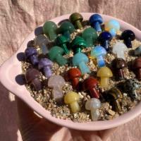Mini Magical Gemstone Mushrooms! · Super adorable carved gemstone mini mushrooms are the perfect addition to your crystal colle...