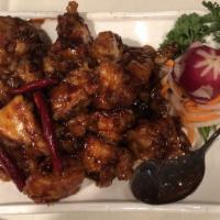 General Tso'S Chicken · Chunks of boneless dark chicken meat sauteed in spicy brown sauce.