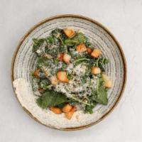 Baby Kale Caesar · asparagus, brioche croutons, pine nuts, preserved lemon yogurt dressing, parmesan