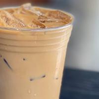 Iced Caffe Latte (16Oz) · Double espresso with milk.