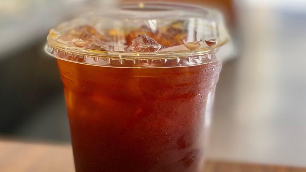 Iced Americano (16 Oz) · Double espresso in water.