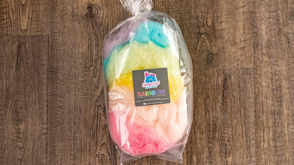 Medium Rainbow Bag · A smaller version of the Jumbo Rainbow bag that includes 6 flavors of fresh cotton candy.
Flavors included:
Pink Vanilla, Orange, Summer Citrus, Sassy Apple, Blue Raspberry, and Grape