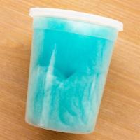Cotton Candy Containers · A container with one flavor of fresh cotton candy sealed inside.