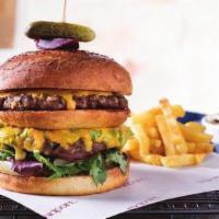 Cheeseburger (1/2 Lb) · Black angus beef patty, lettuce, tomatoes, pickles, onions, mayo, and mustard.