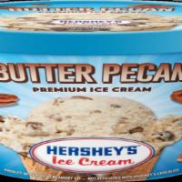 Hershey'S Butter Pecan Ice Cream- 1 Pint · Buttery ice cream with fresh roasted pecans.