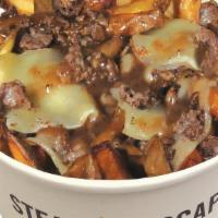 Homestyle Gravy Fries · Grilled steak, topped with provolone cheese and smothered in a homestyle gravy.