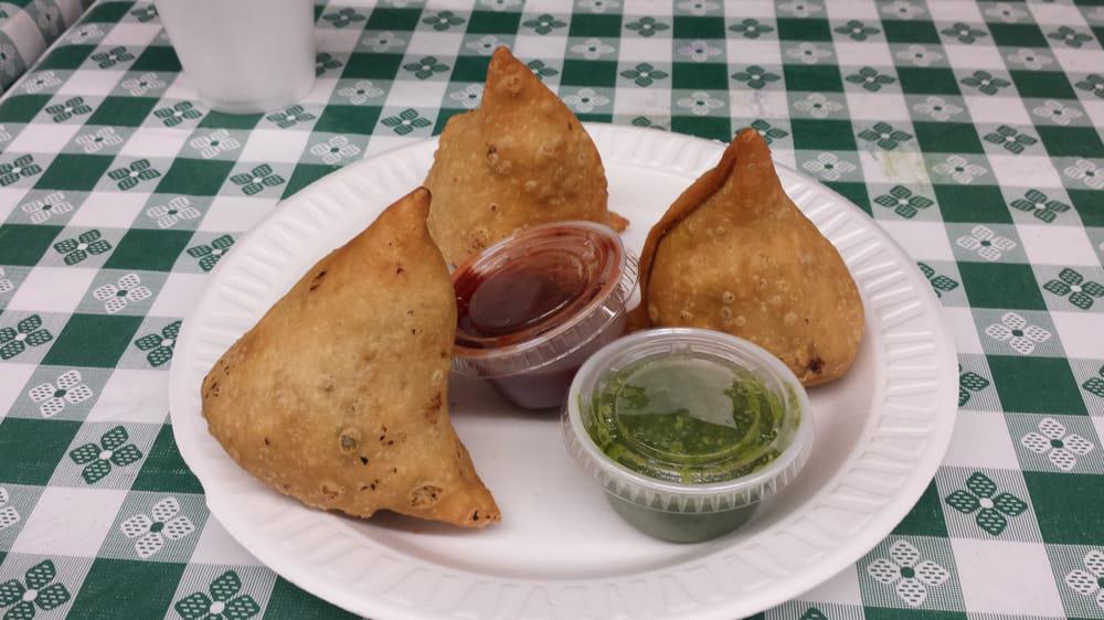 Vegetable Samosa (2) · 2 pieces. Traditional patties stuffed with potatoes and pea.