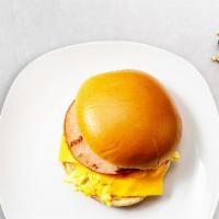 Hammer Jammer & Cheese Breakfast Sandwich · Ham, and egg on your choice of bread.