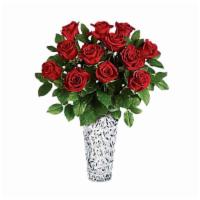 Ashley'S Sparkling Beauty Bouquet · Deliver pure passion! This striking bouquet of a dozen, long stem red roses arranged in a ex...