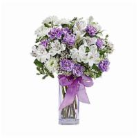 Ashley'S Lavender Laughter Bouquet · Fill her heart with laughter! The ultimate lavender-lover's bouquet, this gleeful gift of wh...