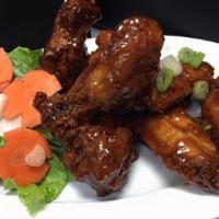 Volkayno Wings – Cánh Gà Sốt Cay · Crispy wings coated with simmered sweet and extremely spicy habanero sauce.