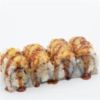 Sweet Wasabi Blaster · Shrimp tempura, creamy crab mix, cream cheese, honey wasabi sauce, sweet eel sauce