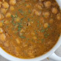 Chickpeas · Seasoned garbanzo beans or chickpeas in gravy.