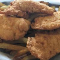 Chicken Tender Platter · Our chicken tender platter includes 4 chicken tenders, a boat of Boardwalk Fries and a free ...