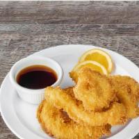Fried Calamari · Panko Fried calamri. Served with tempura sauce.