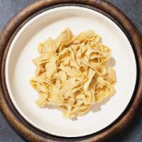 Fettuccine Pasta, The Creator · Fresh fettuccine with your choice of sauce and toppings!