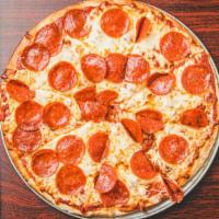 Pepperoni Pizza · pepperoni, mozzarella and marinara pizza