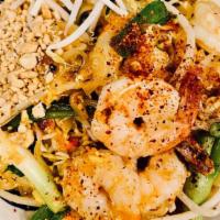 Pad Thai · Sautéed Rice Noodle with your choice of meat, bean sprouts, scallion, egg, sweet preserved r...