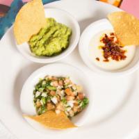 Tres Compadres · Pick 3  Dips, Served With Chips